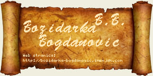 Božidarka Bogdanović vizit kartica